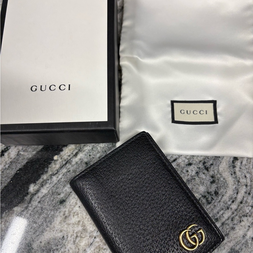 Gucci Black Leather Card Holder